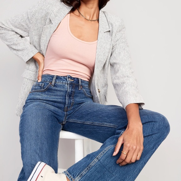 NWT OLD NAVY First-Layer Rib-Knit Tank Top Color: Pink Bamboo - Picture 4 of 7